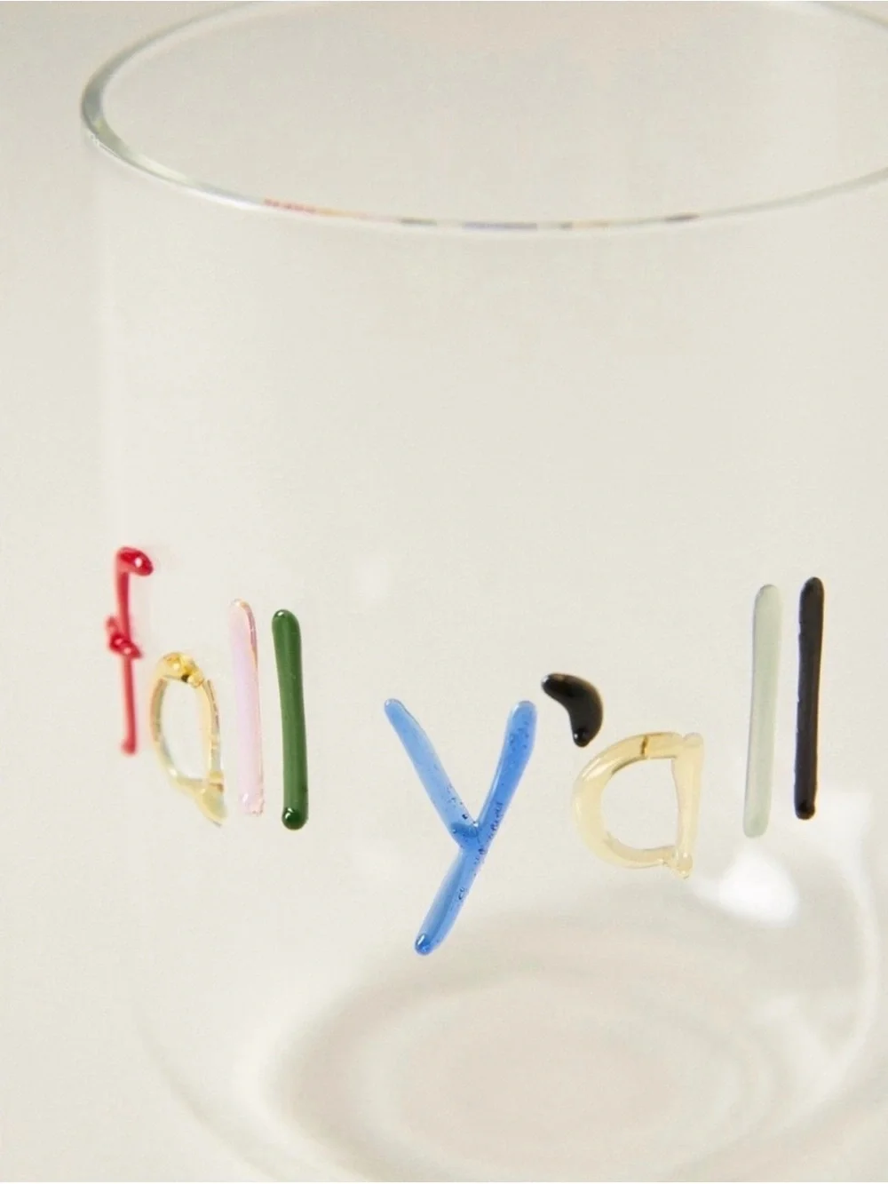 Anthropologie The Love Notes Icon Juice Glass Fall Y'all